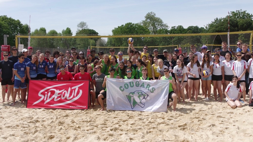 ACS Cobham have a beach ball