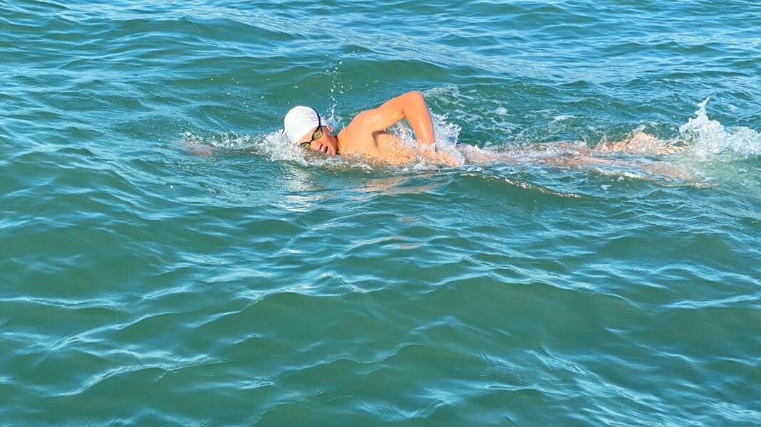 Taunton Prep pupils swim Channel